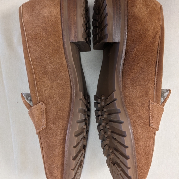 Talbot's Cassidy Brown Suede Loafers with Shearling Lining- Size 7 M - Picture 8 of 13